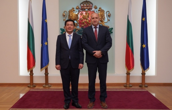 Chùm ảnh: Bộ trưởng Nguyễn Hồng Diên tiếp kiến Tổng thống Bulgaria Rumen Radev