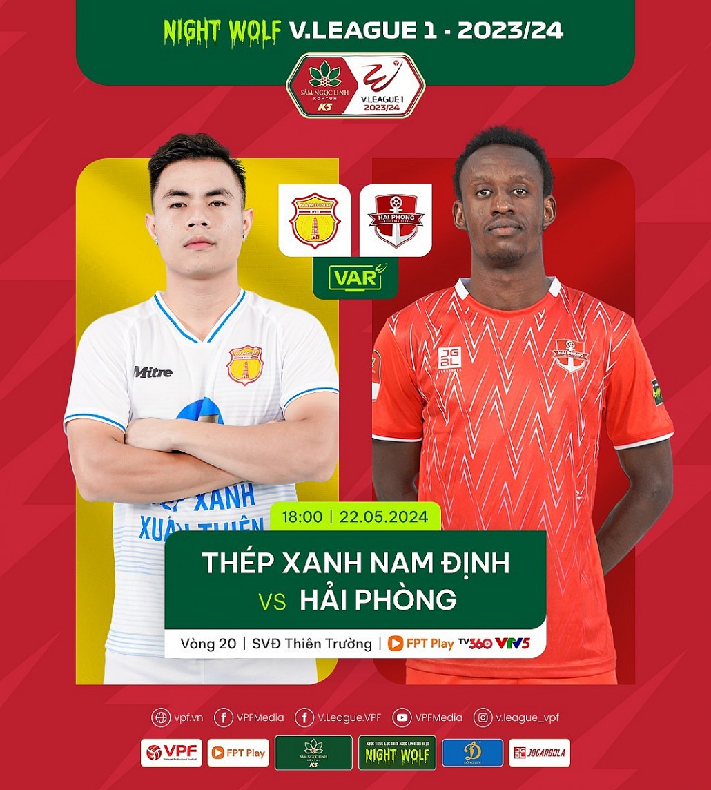 Nhận định bóng đá Nam Định và Hải Phòng (18h ngày 22/5), Vòng 20 V-League 2023/2024