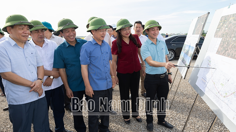 Nam Định: Kiểm tra tiến độ 2 dự án giao thông trọng điểm