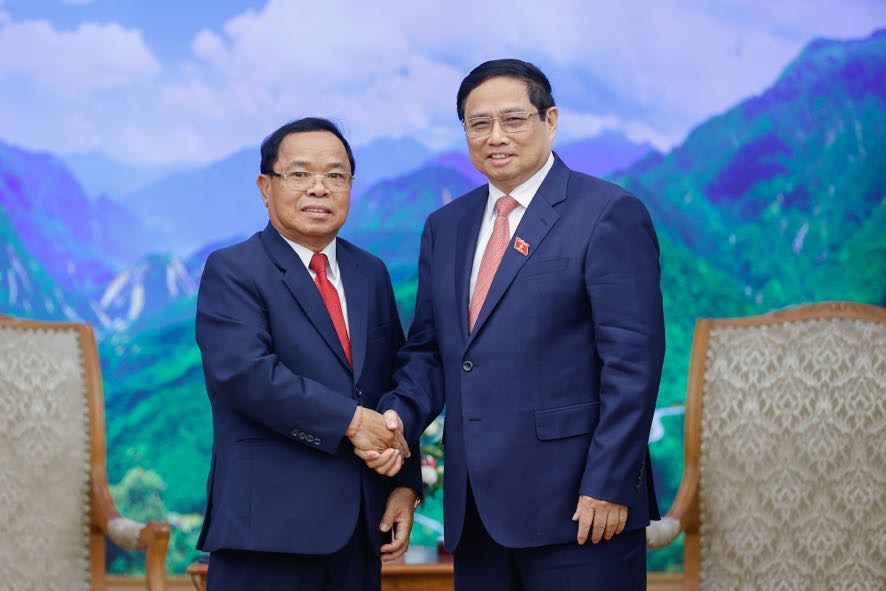 Thủ tướng Phạm Minh Chính tiếp Chủ nhiệm Ban Kiểm tra Trung ương, Tổng Thanh tra Nhà nước Lào