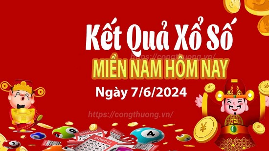 Kết quả Xổ số miền Nam ngày 7/6/2024, KQXSMN ngày 7 tháng 6, XSMN 7/6, xổ số miền Nam hôm nay