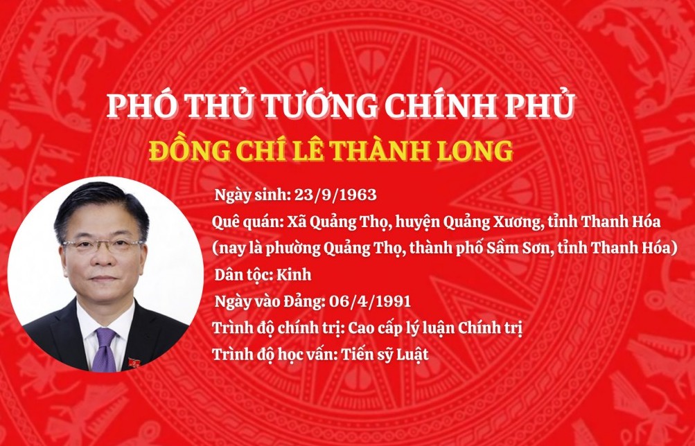 Infographic: Tiểu sử tân Phó Thủ tướng Chính phủ Lê Thành Long