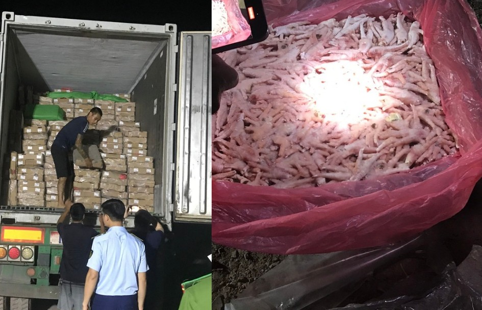 Quảng Ninh: Phát hiện gần 25 tấn chân gà đông lạnh không rõ nguồn gốc