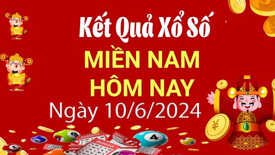 Kết quả Xổ số miền Nam ngày 10/6/2024, KQXSMN ngày 10 tháng 6, XSMN 10/6, xổ số miền Nam hôm nay