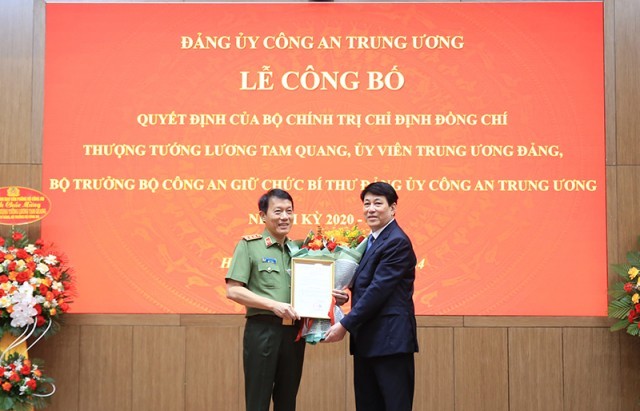 Thượng tướng Lương Tam Quang được chỉ định giữ chức Bí thư Đảng ủy Công an Trung ương