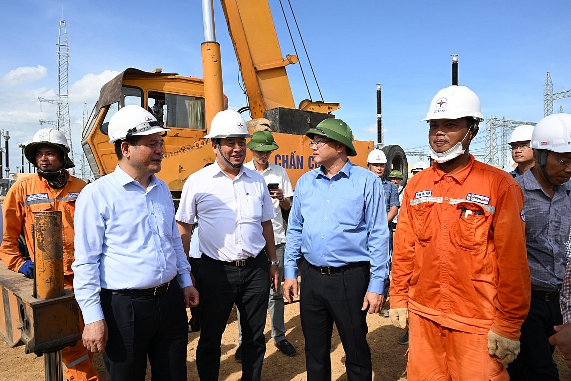 Bộ trưởng Nguyễn Hồng Diên thăm, kiểm tra tiến độ TBA 500kV Thanh Hoá