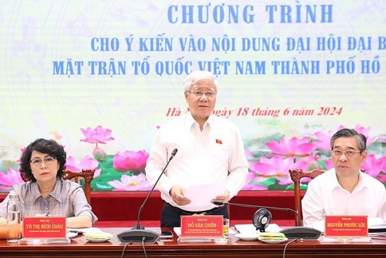 Cho ý kiến vào nội dung Đại hội đại biểu Mặt trận tổ quốc Việt Nam Thành phố Hồ Chí Minh