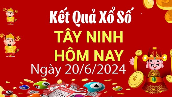 XSTN 20/6, Xem kết quả xổ số Tây Ninh hôm nay 20/6/2024, xổ số Tây Ninh ngày 20 tháng 6