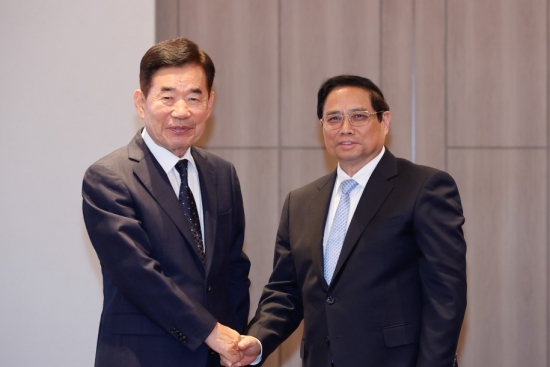 Thủ tướng trân trọng tình cảm và đóng góp cho Việt Nam của nguyên Chủ tịch Quốc hội Hàn Quốc