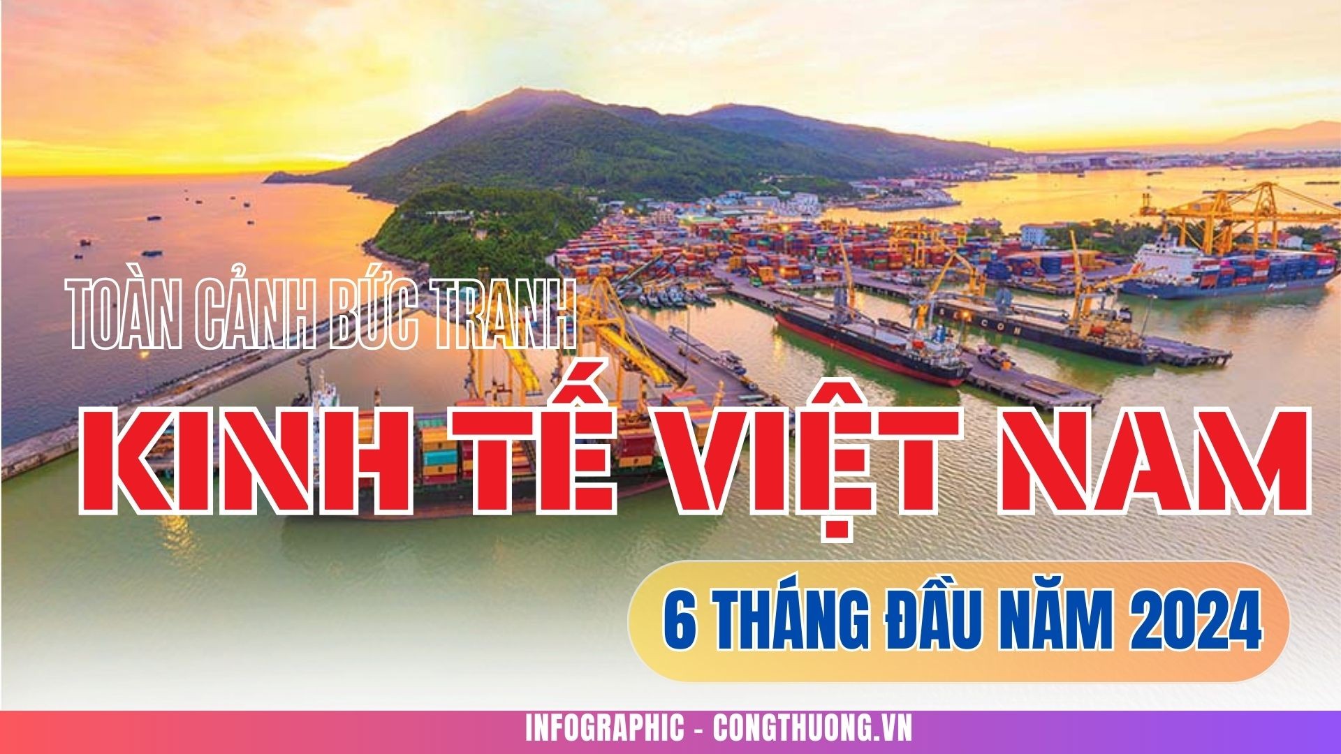 Infographic: Bức tranh kinh tế xã hội 6 tháng đầu năm 2024 tăng trưởng tích cực