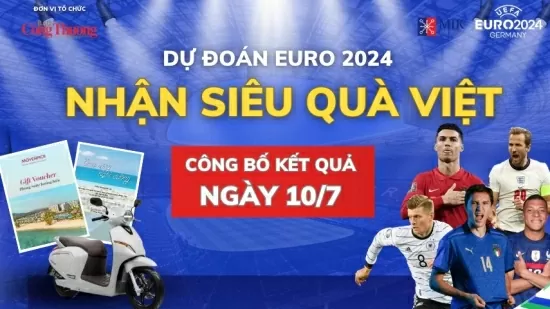 Công bố kết quả Dự đoán EURO - Nhận siêu quà Việt ngày 10/7