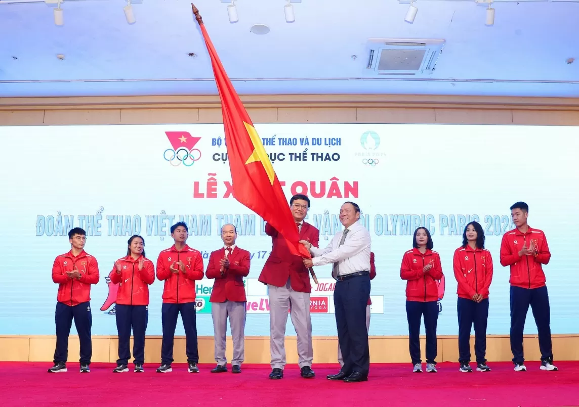 Lễ xuất quân Đoàn Thể thao Việt Nam tham dự Thế vận hội Olympic Paris 2024