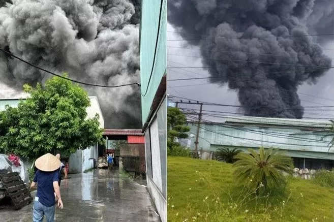 Thái Bình: Cháy lớn tại công ty sản xuất bật lửa, 12 người bị thương