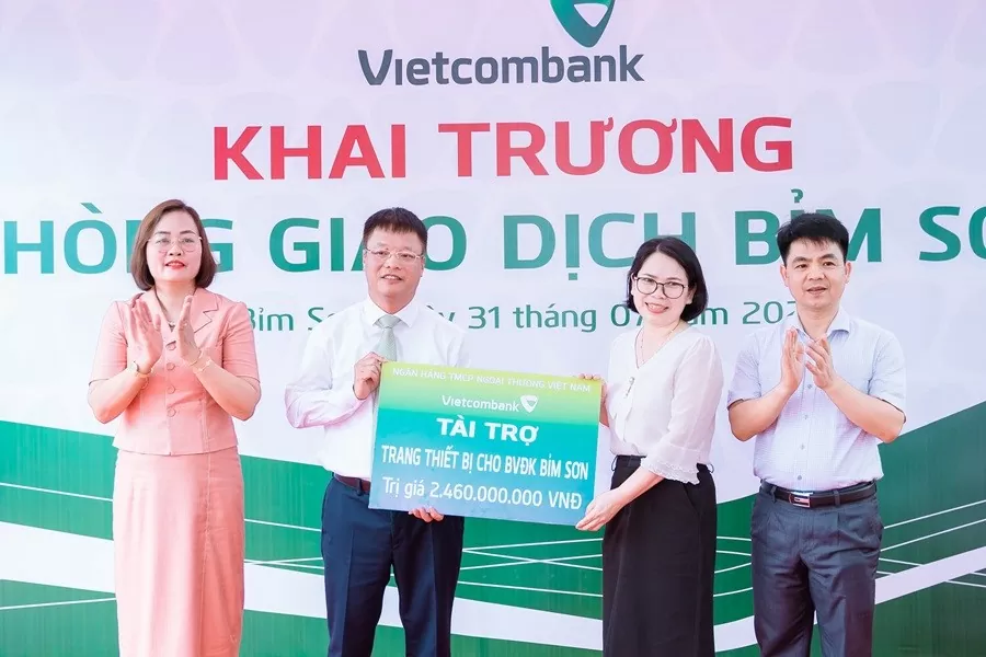 Vietcombank Thanh Hóa chính thức đưa vào hoạt động Phòng giao dịch Bỉm Sơn