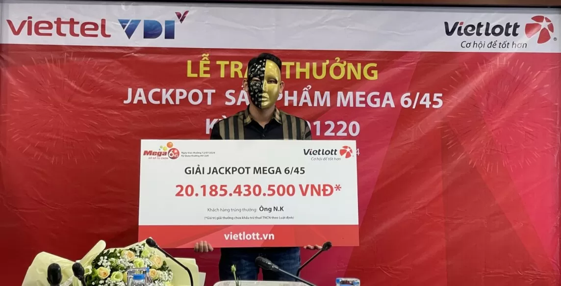 Anh N.K. nhận giải Jackpot trị giá hơn 20 tỷ đồng