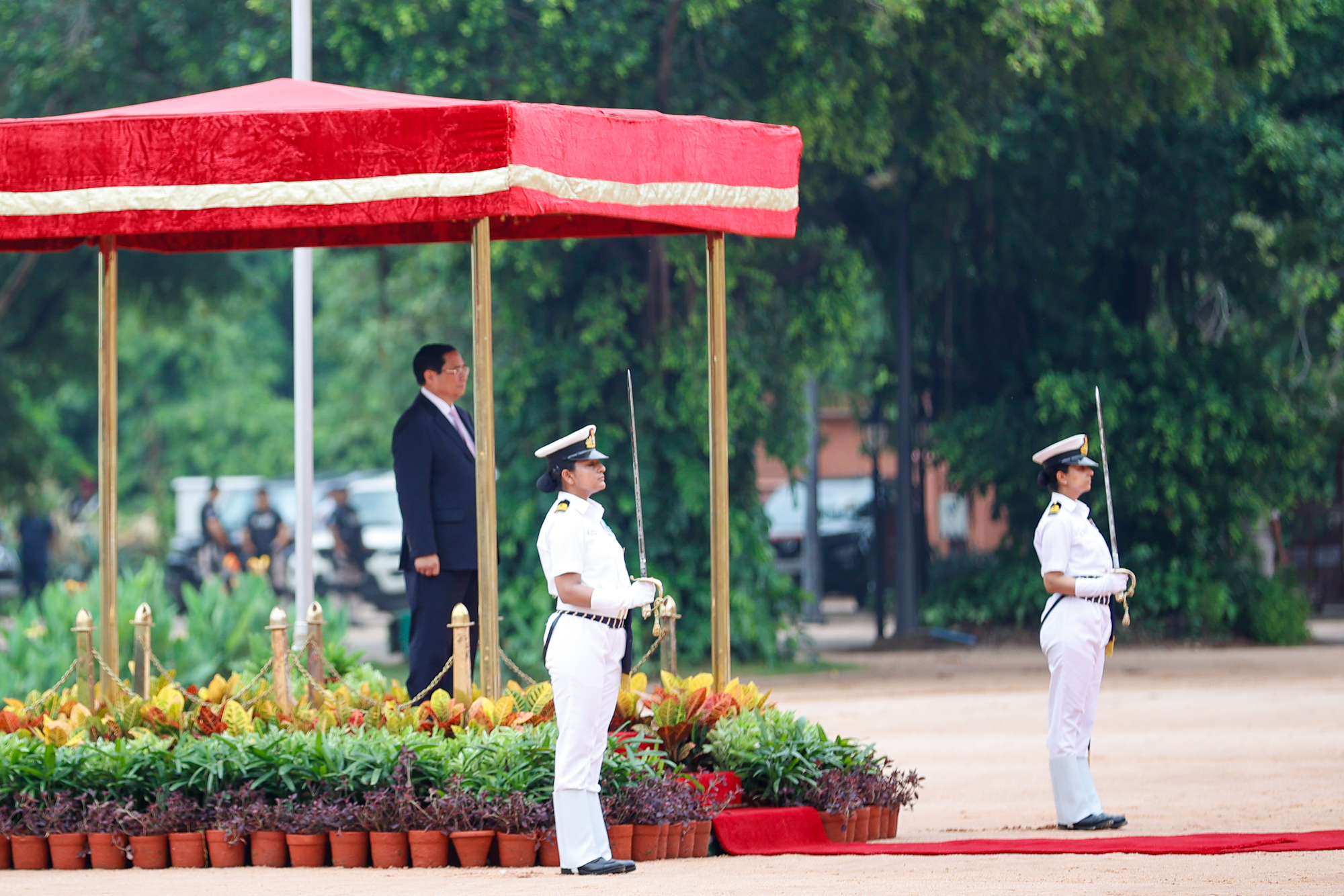 Chùm ảnh: Lễ đón chính thức Thủ tướng Phạm Minh Chính thăm cấp Nhà nước tới Ấn Độ- Ảnh 6.