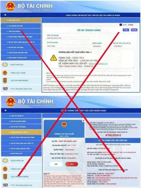 Tái diễn tình trạng giả mạo văn bản, con dấu và website của Bộ Tài chính