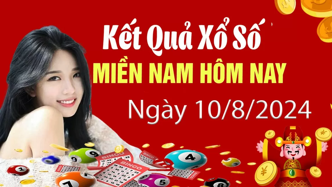 XSMN 10/8, xổ số miền Nam ngày 10 tháng 8. Kết quả xổ số miền Nam thứ Bảy ngày 10/8/2024