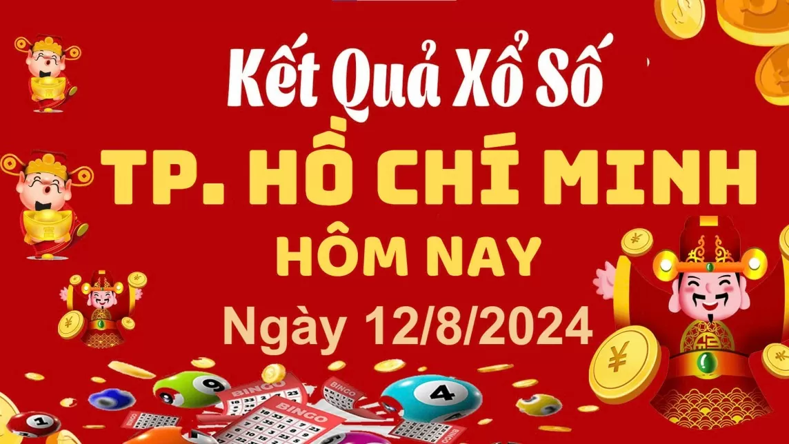 XSHCM 12/8, Kết quả xổ số TP.HCM hôm nay 12/8/2024, KQXSHCM thứ Hai ngày 12 tháng 8