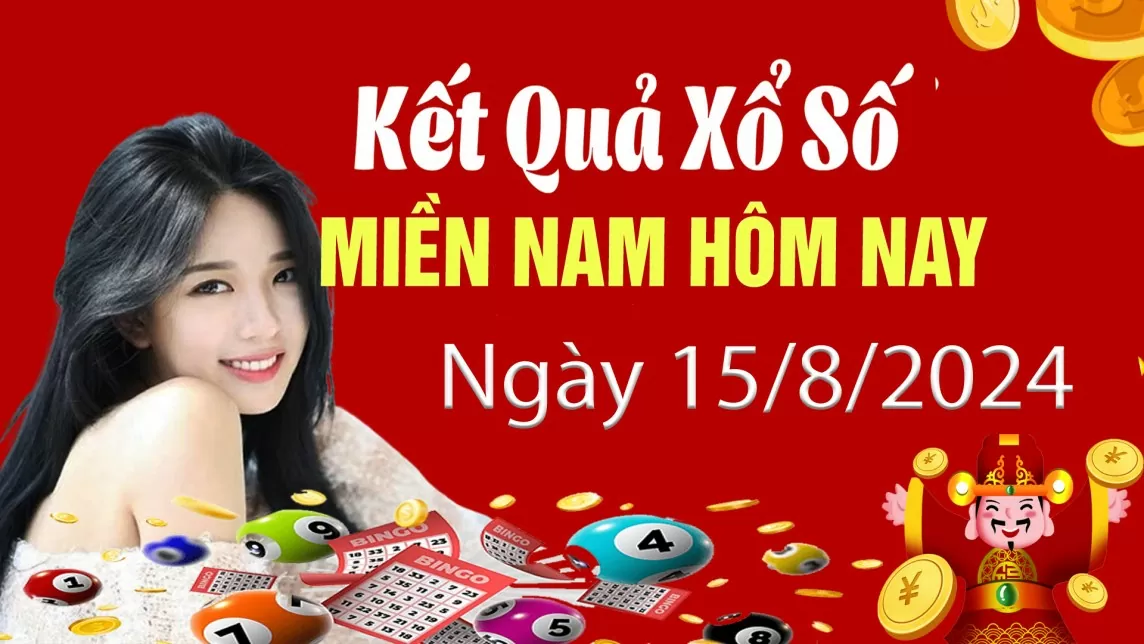 Kết quả Xổ số miền Nam ngày 15/8/2024, KQXSMN ngày 15 tháng 8, XSMN 15/8, xổ số miền Nam hôm nay