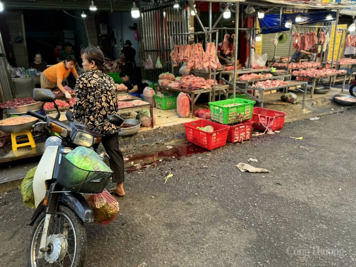 TP. Hồ Chí Minh: Giá thịt bên ngoài chợ đầu mối rẻ hơn rau, thương nhân trong chợ bất an