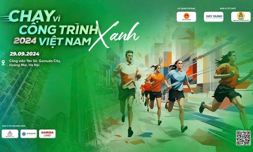 Gần 1.000 vận động viên tham gia Giải chạy bộ ‘Vì Công trình xanh Việt Nam năm 2024’