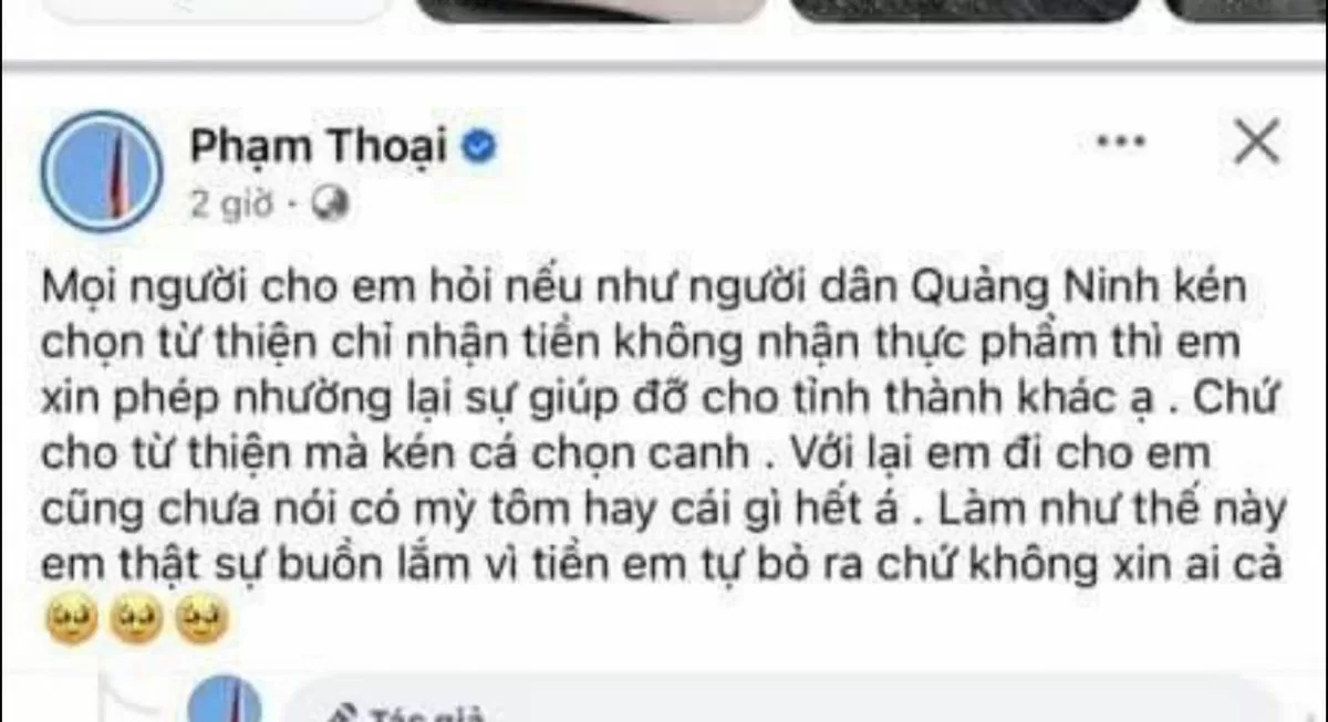 Tiktoker Phạm Thoại gây phản ứng dữ dội vì tuyên bố từ chối từ thiện cho tỉnh Quảng Ninh