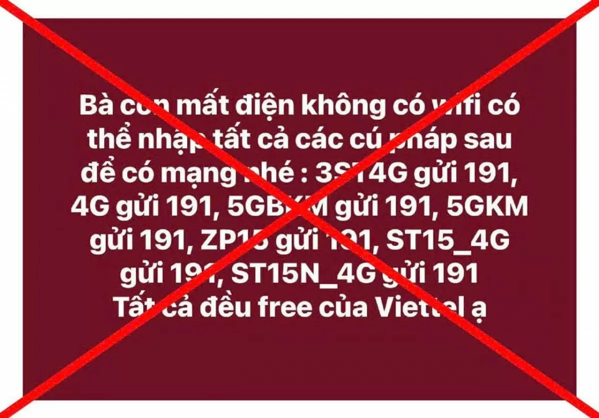 Cảnh báo: Các cú pháp nhận ưu đãi từ Viettel là thông tin thất thiệt