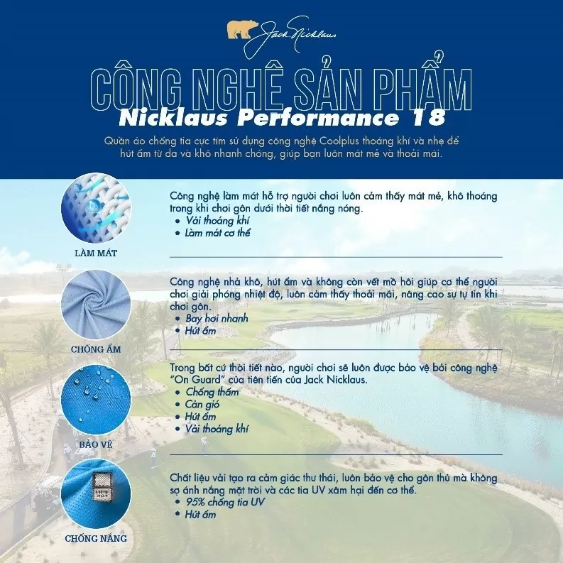 Thời trang gôn Jack Nicklaus đáp ứng nhu cầu về quy tắc chuẩn mực thời trang “Golf Etiquette”