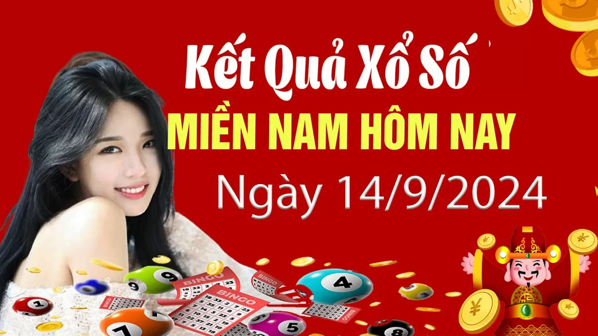 XSMN 14/9, Kết quả xổ số miền Nam hôm nay 14/9/2024, xổ số miền Nam ngày 14 tháng 9,trực tiếp XSMN 14/9