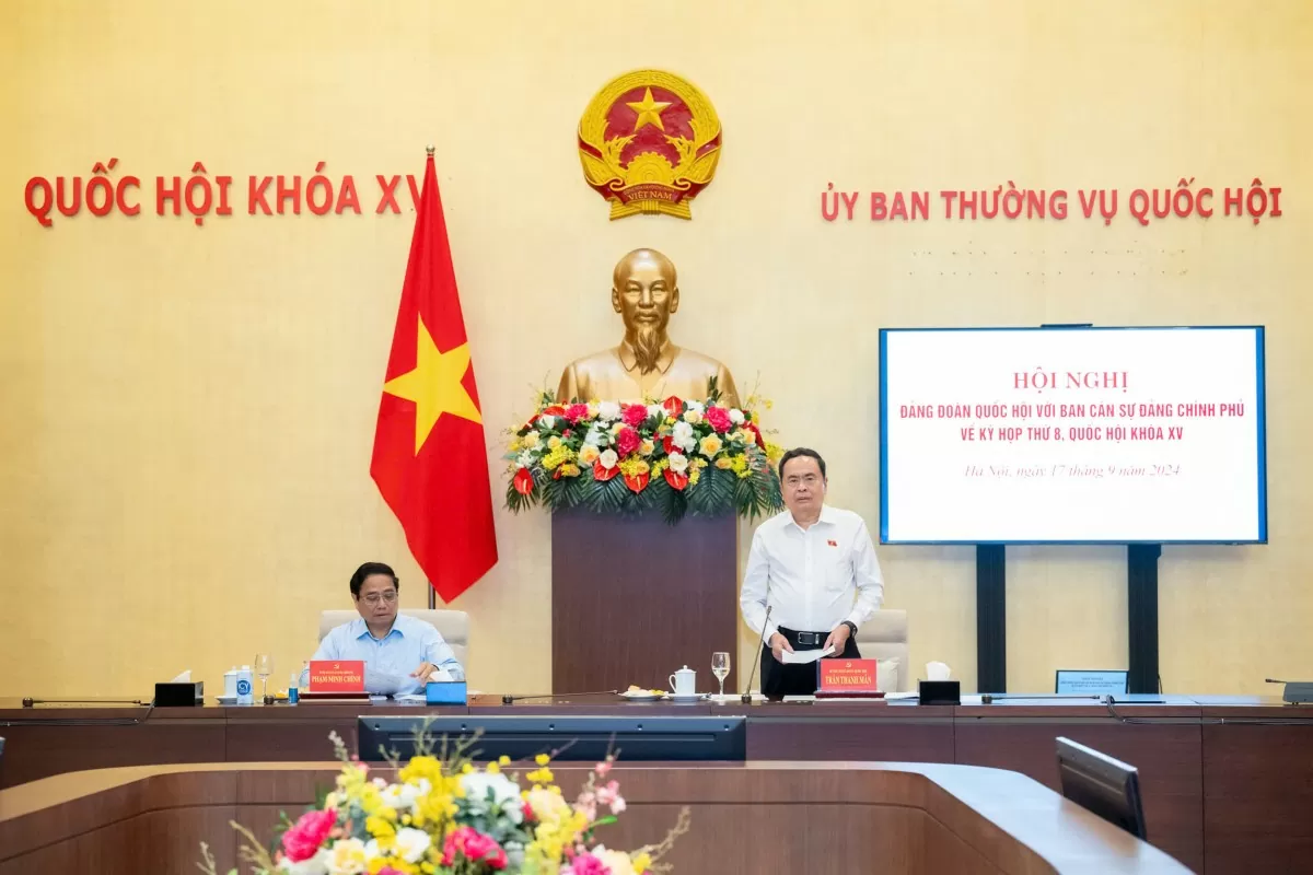 Chủ tịch Quốc hội và Thủ tướng đồng chủ trì hội nghị chuẩn bị Kỳ họp thứ 8, Quốc hội khóa XV