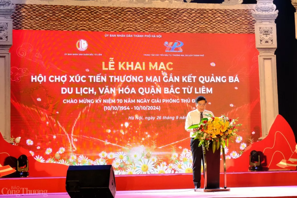 Khai mạc Hội chợ xúc tiến thương mại gắn kết quảng bá du lịch, văn hóa quận Bắc Từ Liêm