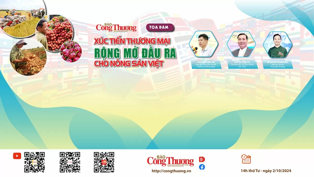 Ngày 2/10 diễn ra Tọa đàm xúc tiến thương mại: Rộng mở đầu ra cho nông sản Việt