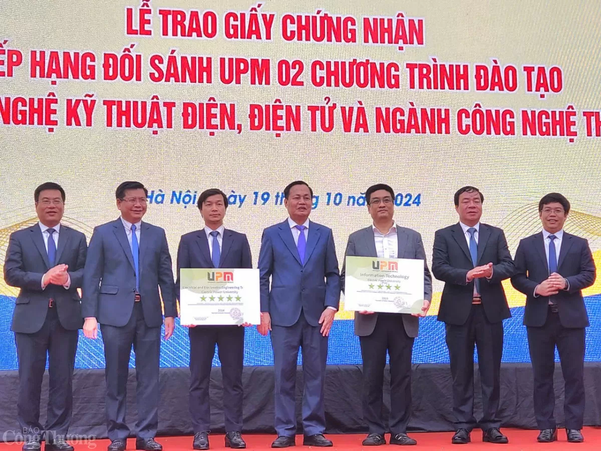 Trường Đại học Điện lực nhận chứng nhận xếp hạng đối sánh UPM