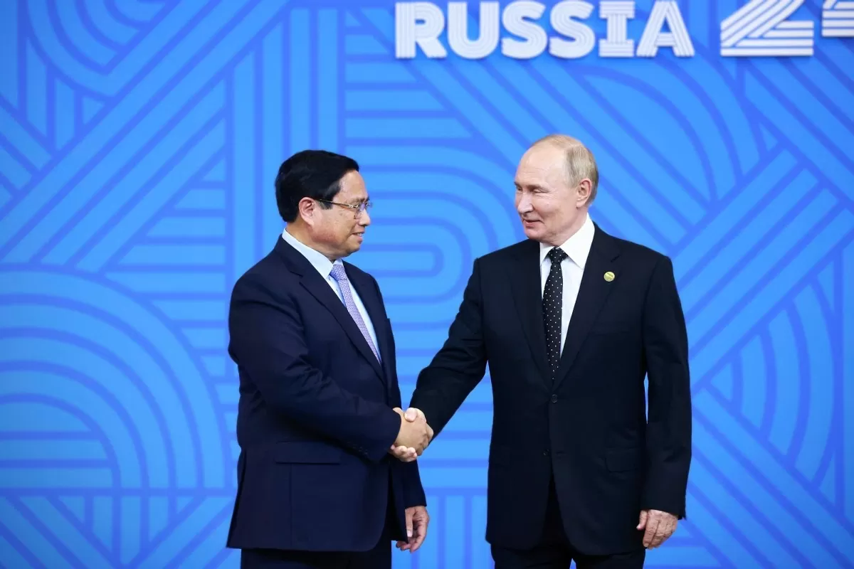 Thủ tướng Phạm Minh Chính dự lễ đón các nhà lãnh đạo tại Hội nghị BRICS mở rộng