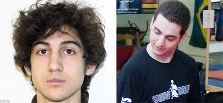 Dzhokhar (trái) cùng anh trai Tamerlan Tsarnaev