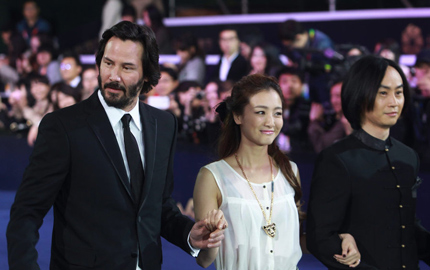 Ngôi sao Hollywood Christian Bale (trái) cũng có mặt tại LHP quốc tế Bắc Kinh