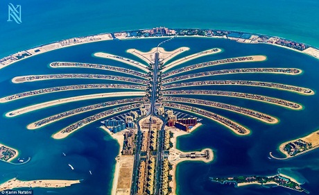 Quần đảo nhân tạo hình cây cọ ở Dubai.