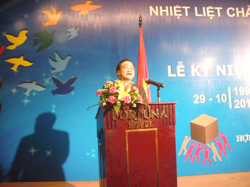 Phó Thủ tướng Chính phủ Hoàng Trung Hải phát biểu tại lễ kỷ niệm.