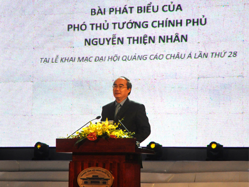 Phó Thủ tướng Chính phủ Nguyễn Thiện Nhân phát biểu tại Đại hội AdAsia 2013