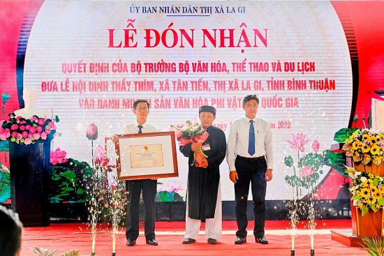 Tỉnh Bình Thuận: Lễ hội Dinh Thầy Thím được công nhận di sản văn hóa phi vật thể quốc gia