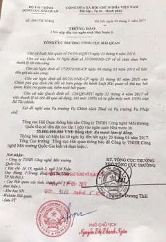 Cảnh giác với hành vi giả mạo công văn của Tổng cục Hải quan để lừa đảo góp vốn