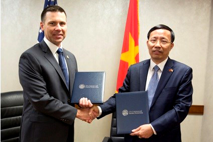Hải quan Việt Nam và Hoa Kỳ ký Ý định thư về thúc đẩy hợp tác