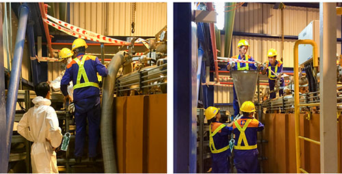 Nghiệm thu, bàn giao công trình súc rửa bồn dầu nhờn của Siemens AG tại Nhà máy điện Cà Mau 2