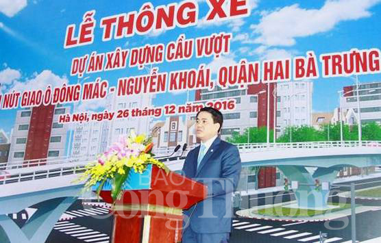 Đưa cầu vượt nút giao Ô Đông Mác - Nguyễn Khoái vào hoạt động