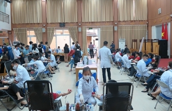 Đông đảo lao động ngành bảo hiểm xã hội tham gia hiến máu tình nguyện