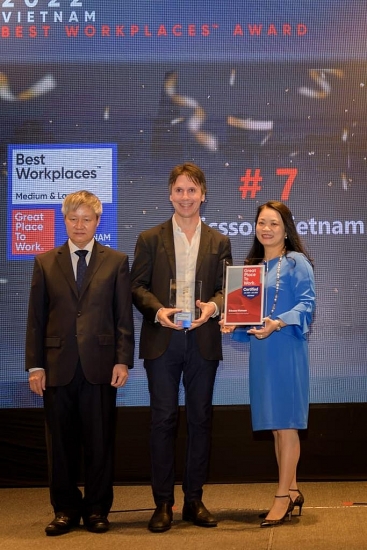 Công ty Ericsson được vinh danh nơi làm việc tuyệt vời nhất tại Việt Nam