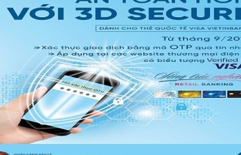 Vietinbank bảo mật tối ưu thẻ visa bằng 3D Secure