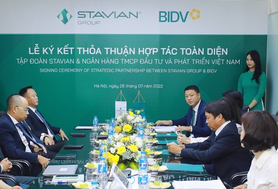 Ngân hàng BIDV và Tập đoàn Stavian ký kết Thỏa thuận hợp tác toàn diện