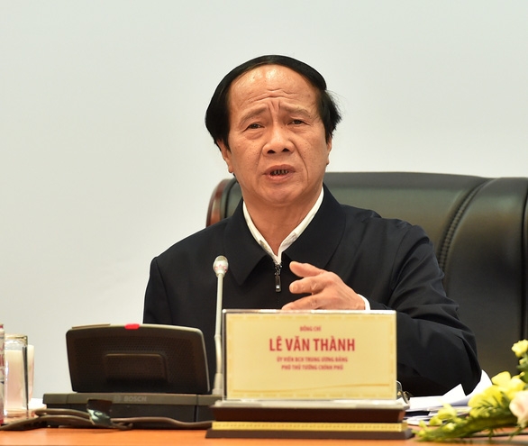Phó Thủ tướng Chính Phủ Lê Văn Thành phát biểu tại buổi làm việc